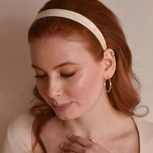 French ivory headband with brown specks